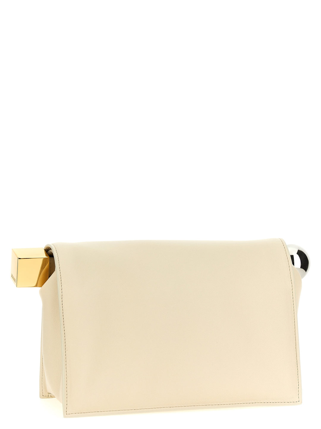 La Pochette Rond Carré Clutch Beige