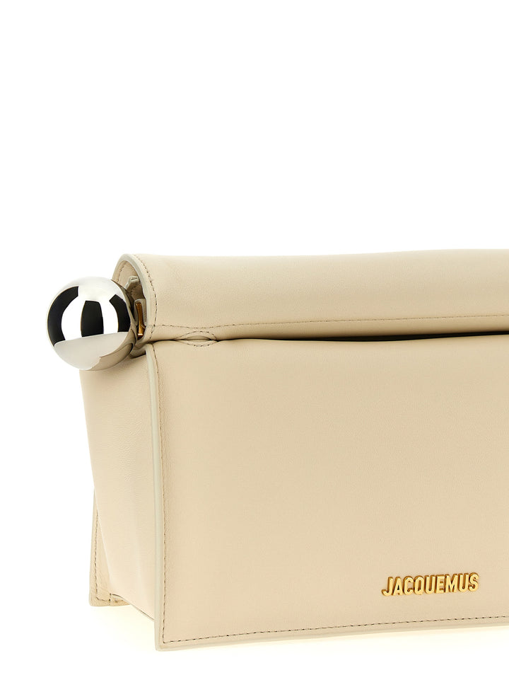 La Pochette Rond Carré Clutch Beige