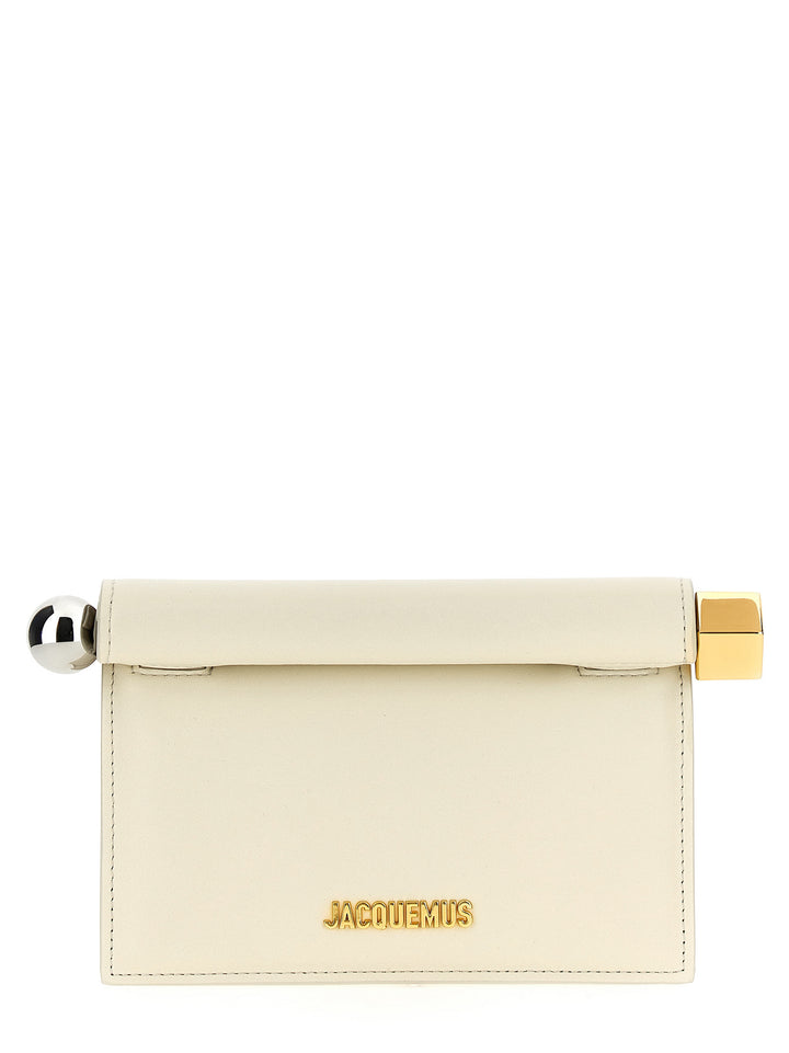 Jacquemus La Petite Pochette Rond Carré Clutch - White | b1e9162a428b33d9a98421e725c52b544d19c839