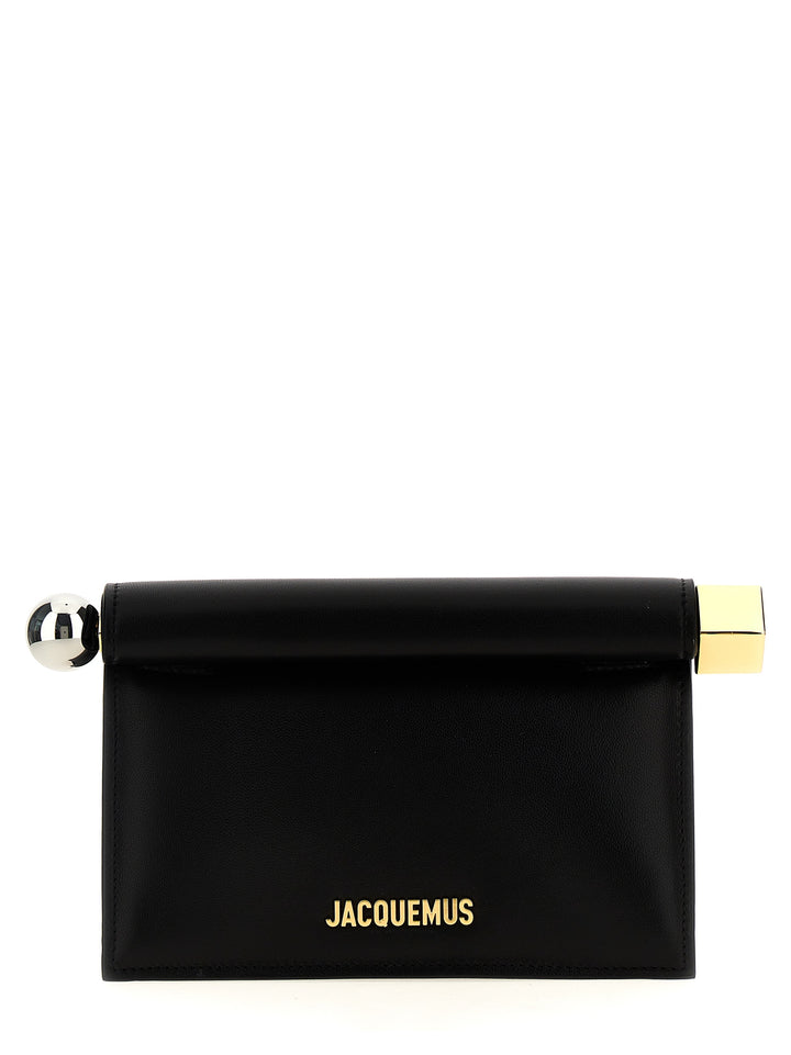 Jacquemus La Petite Pochette Rond Carré Clutch - Black | 975c4099c43672e2990057a5b2e1b2ee5181d640