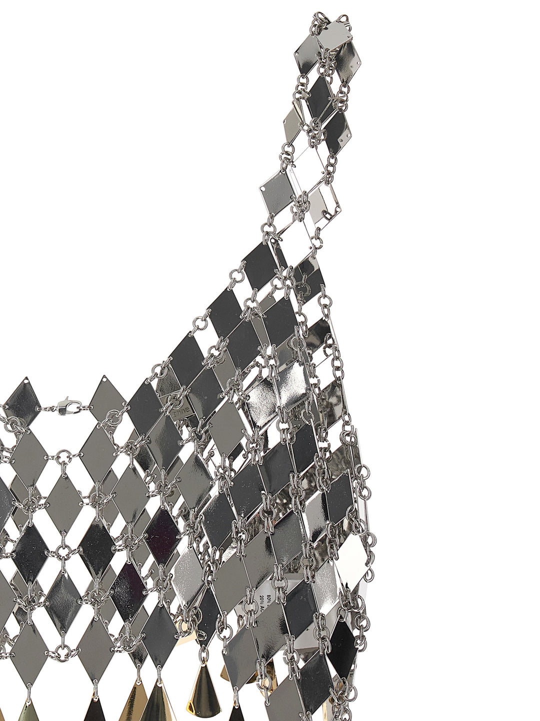 Metal Diamond Top Tops Silver