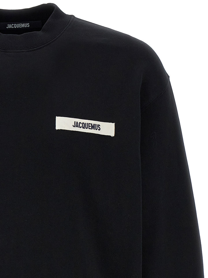 Jacquemus Le  Gros Grain Sweatshirt - Black | b4b2462876cfd573ad5a4ca17bdd5078796709e2