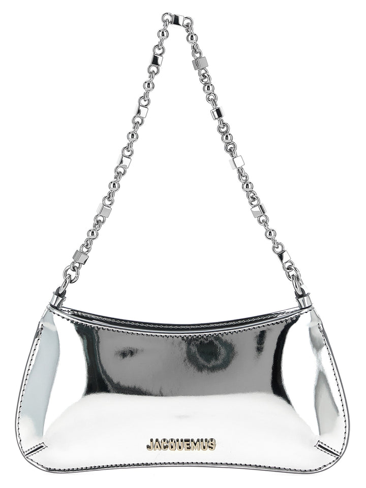 Jacquemus Le Petit Bisou Chaine Shoulder Bags - Silver | fc98a07f0190920d26627c741fa4890111924b24