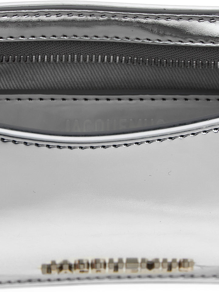 Jacquemus Le Petit Bisou Chaine Shoulder Bags - Silver | aa55f47d32a633a7ebf535bbed546370ddecfcec