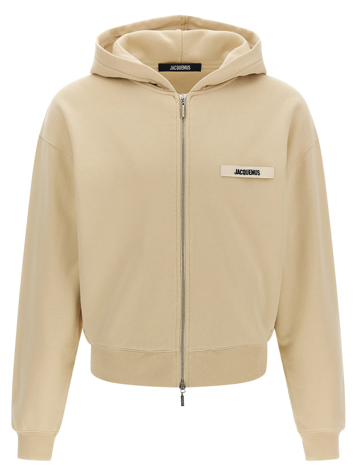 Jacquemus Le Hoodie Grip Gros Grain Sweatshirt - Beige | 6433dfe47b882ed8cc21945ed7c4c3e5b3bf9485