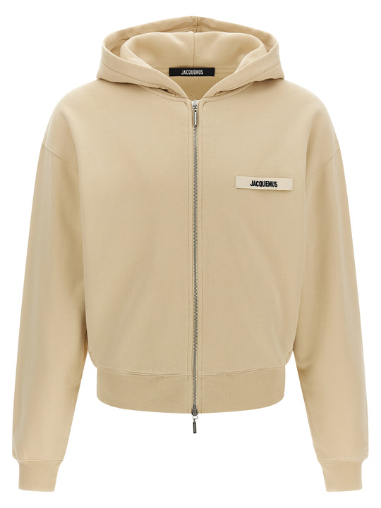 Le Hoodie Grip Gros Grain Sweatshirt Beige