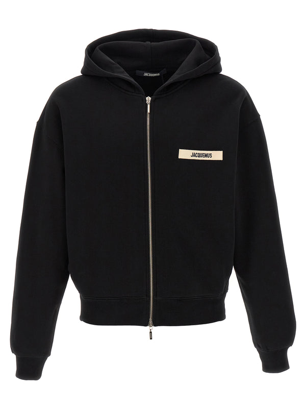 Le Hoodie Grip Gros Grain Sweatshirt Black