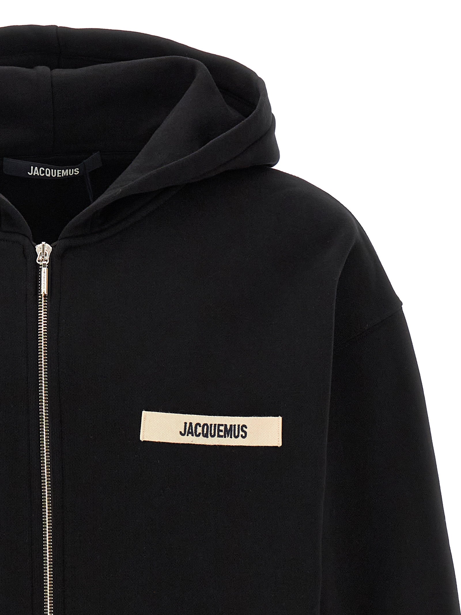Jacquemus Le Hoodie Grip Gros Grain Sweatshirt Black | Wanan