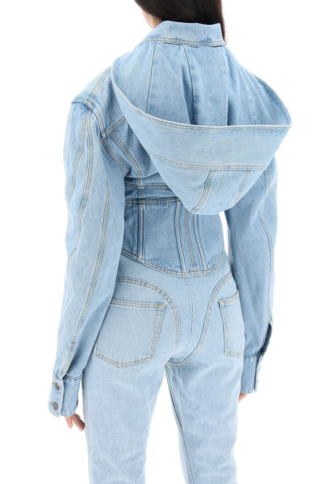 Giacca In Denim Con Corsetto