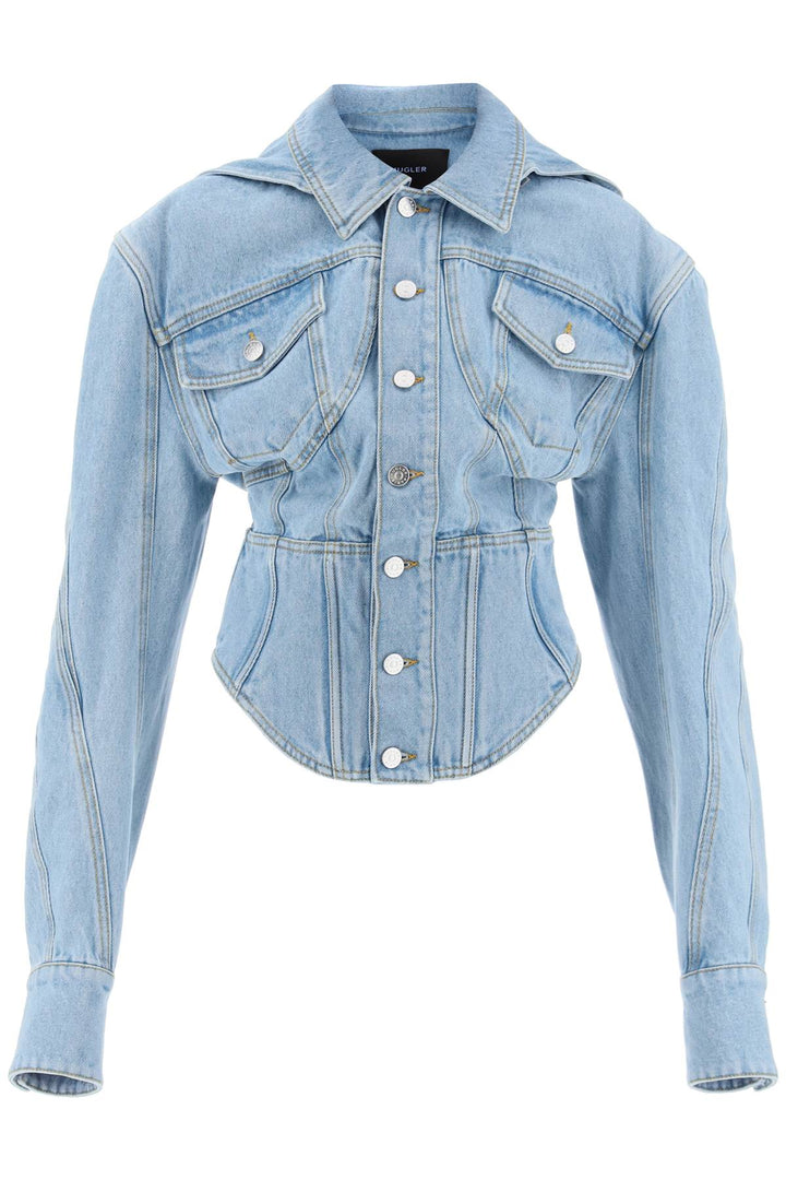 Giacca In Denim Con Corsetto