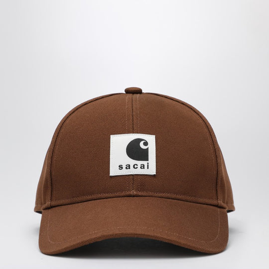 Beige Baseball Cap With Logo Patch