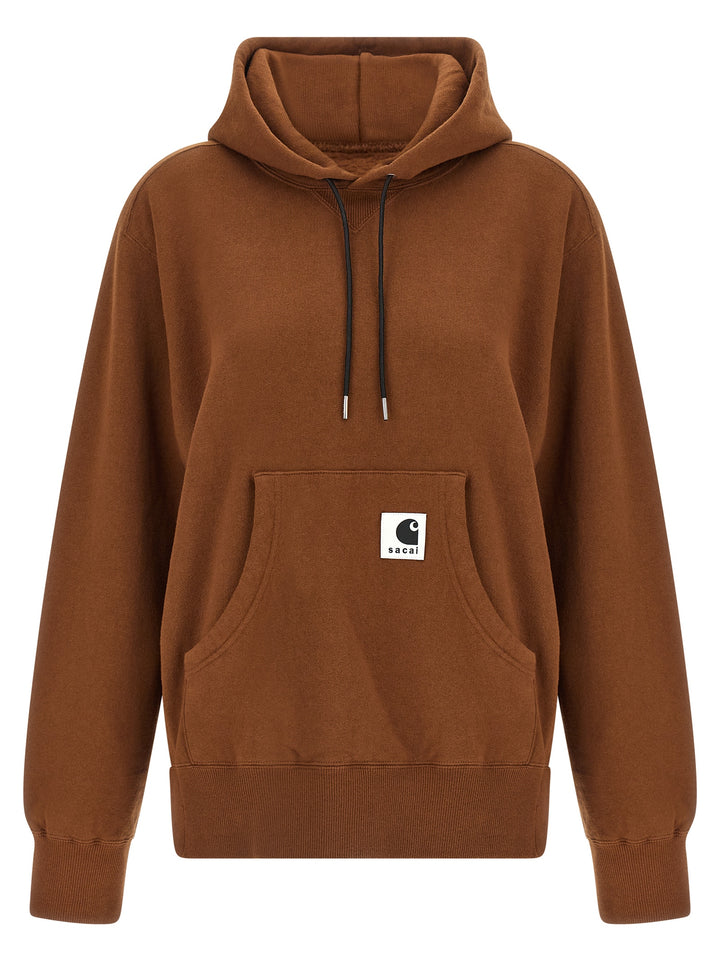 Sacai Sacai X Carhartt Wip Capsule Hoodie Sweatshirt - Brown | 54b4c07eedb6c636d5266771a77d78d7a2d38c98