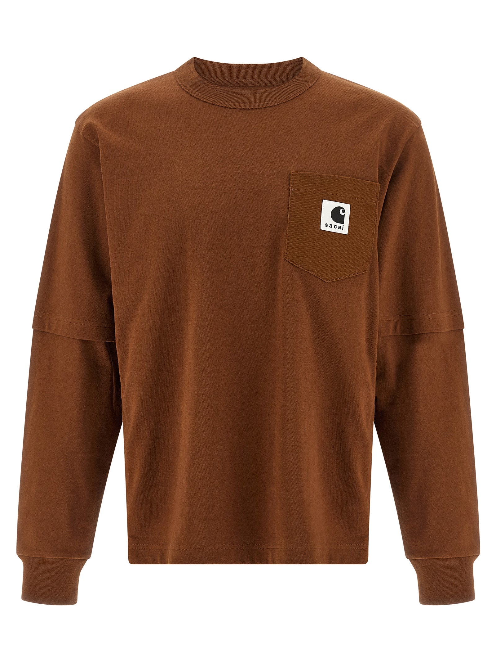 Sacai Capsule Sacai X Carhartt Wip T-Shirt Brown | Wanan Luxury
