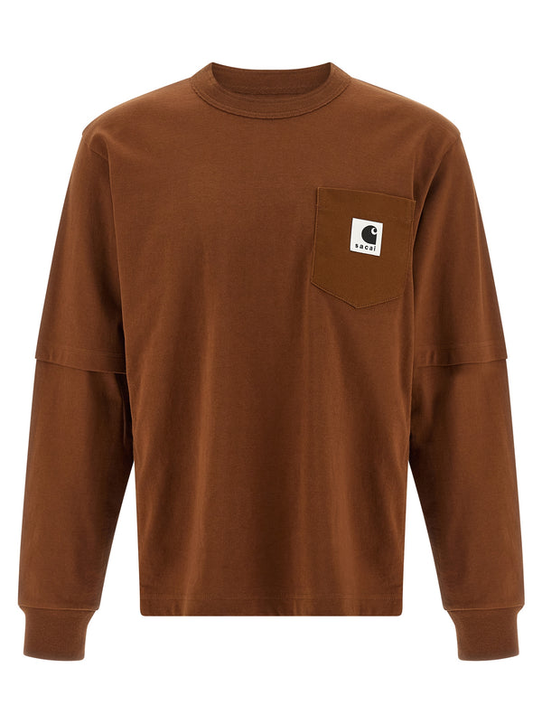 Capsule Sacai X Carhartt Wip T-Shirt Brown