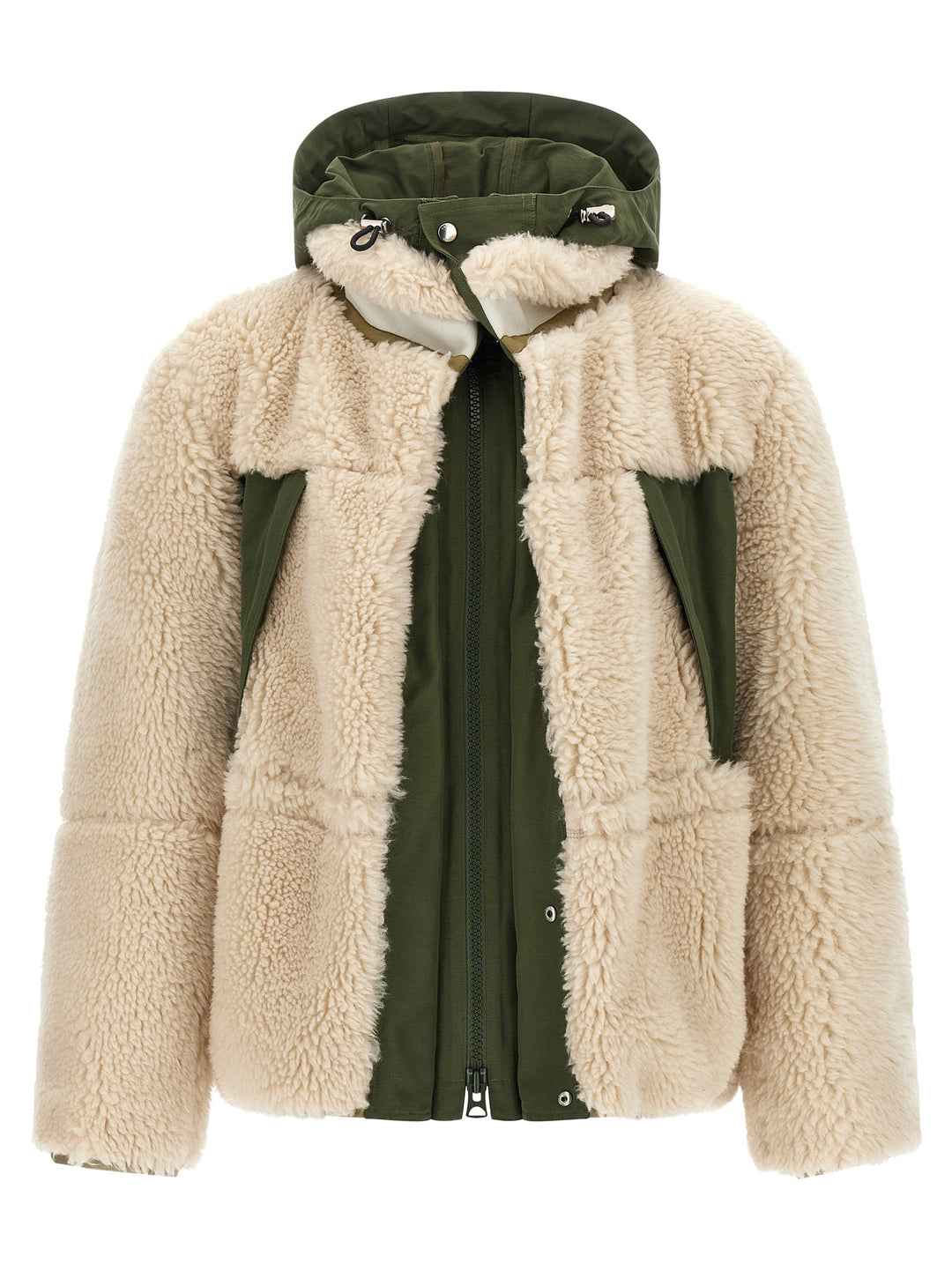 Sacai Faux Shearling Parka Puffer Jackets - Multicolor | 2fba05fe805bbe381470e46fd2d2a4df943c1242