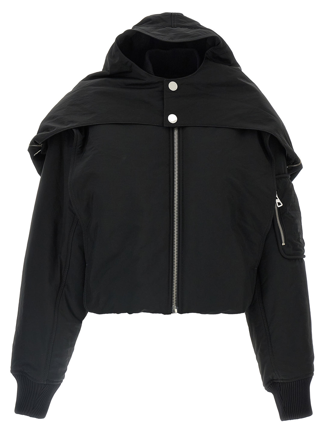 Jean Paul Gaultier The Hooded Bomber Puffer Jackets - Black | 5c221f27162beec95df509c05224c578ae7aadc7