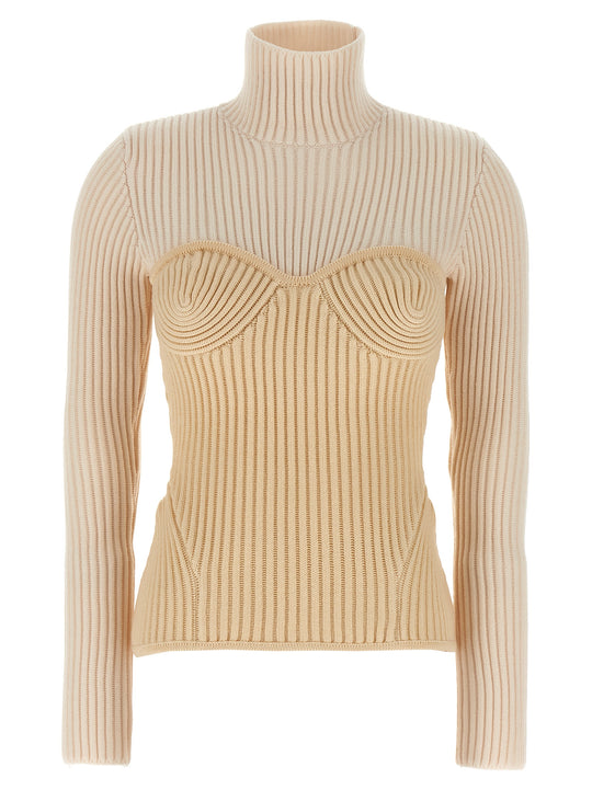 Corset Sweater Sweaters And Cardigans Beige