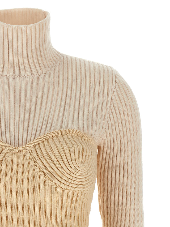 Jean Paul Gaultier Corset Sweater Sweaters and Cardigans - Beige | 91506bf8d6b82159c6312c613e1b4936d877c137