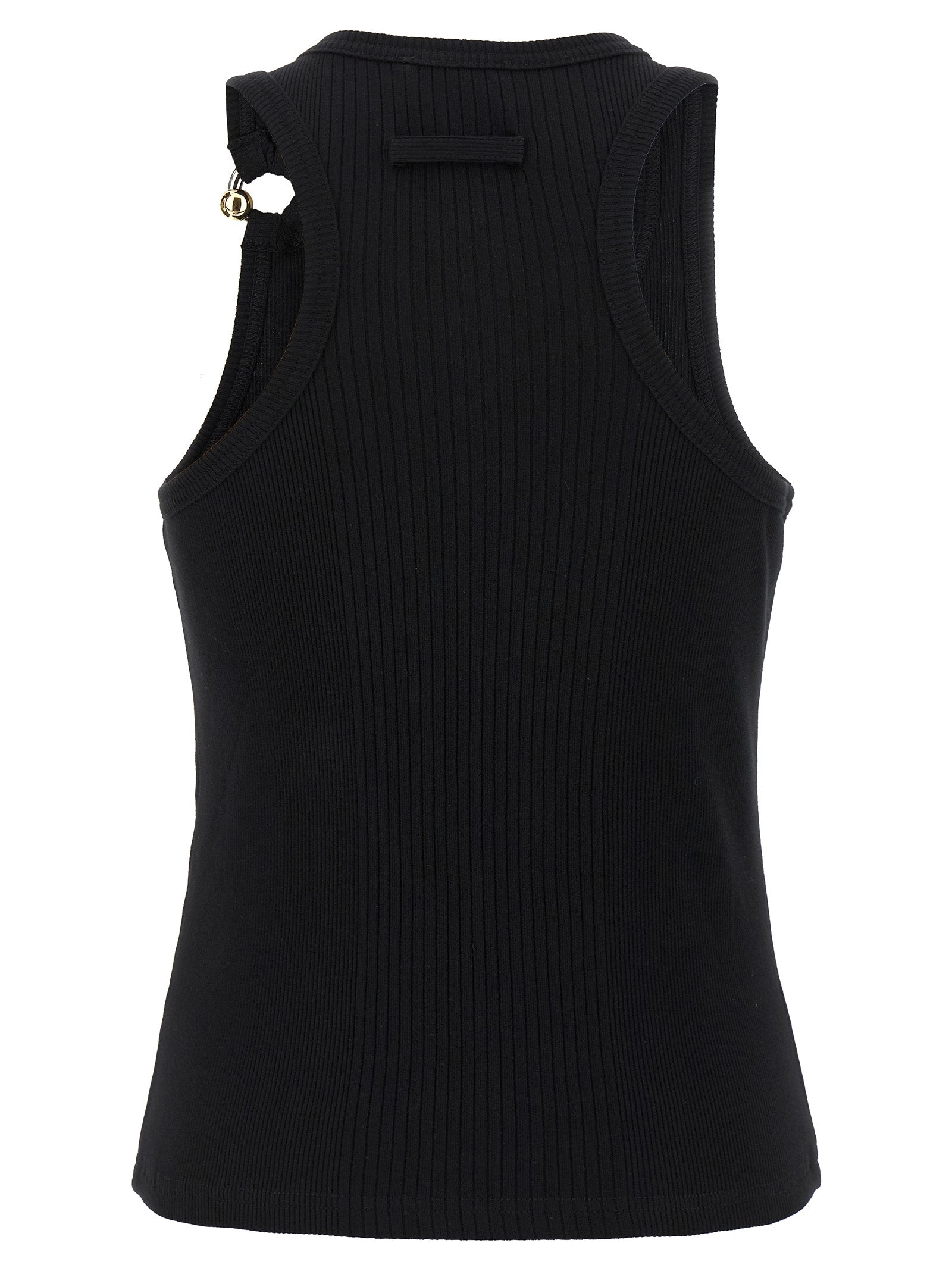 送料関税込 ◆Jean Paul Gaultie◆TANK TOP WITH PIERCING Jean Paul Gaultier Black Piercing Tops Black | Wanan Luxury