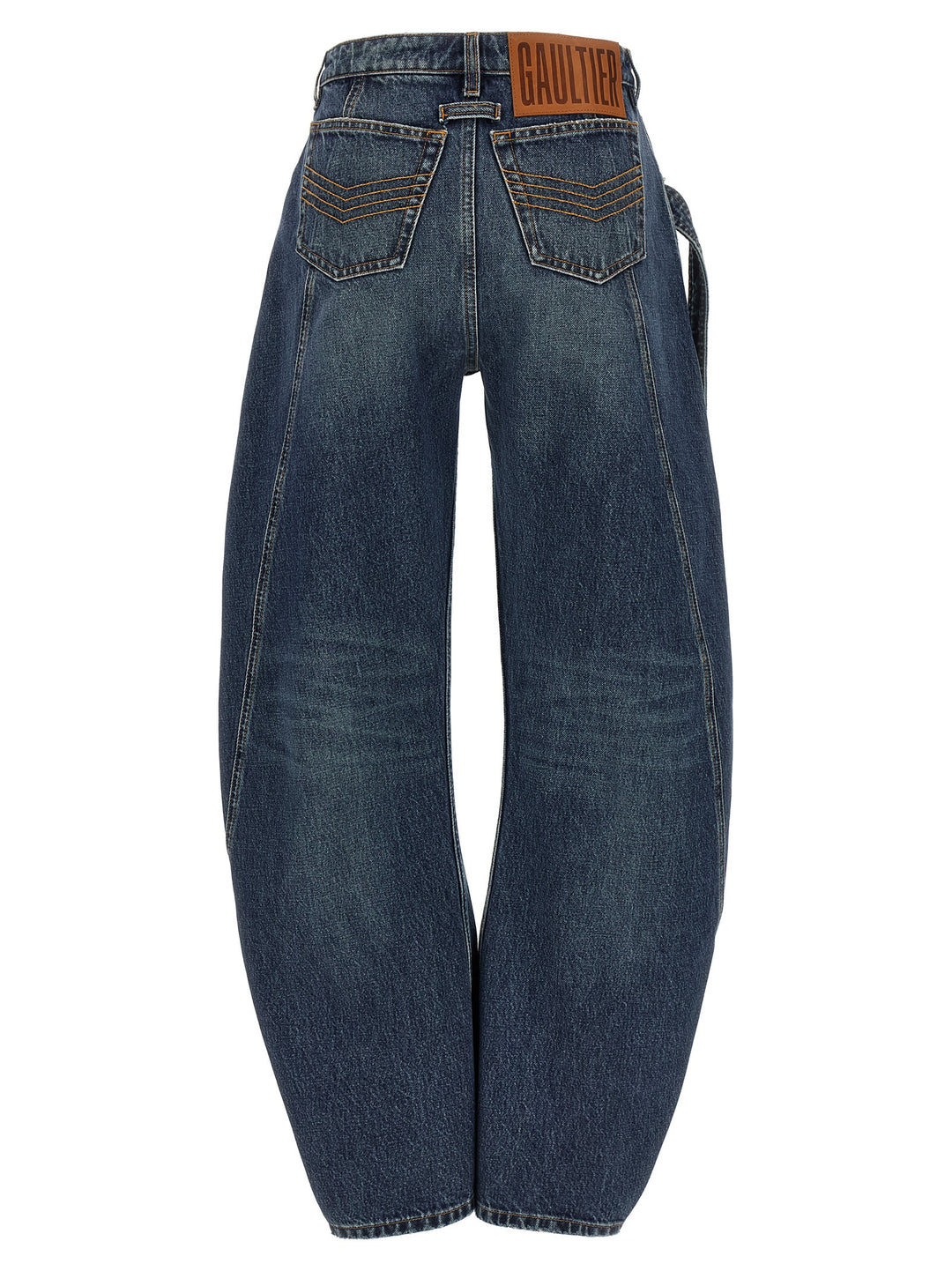 Jean Paul Gaultier The Blue Denim Strap Jeans - Light Blue | 0c1c64756b11712a85e9b262f18e408be6cdd0c1