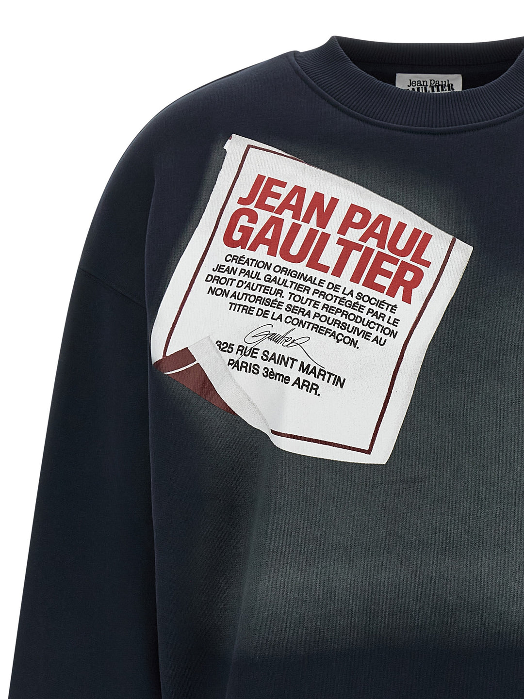Jean Paul Gaultier The Blue Gaultier Label Sweatshirt - Blue | 17f958a9289816342197eb238627d995dc62d881