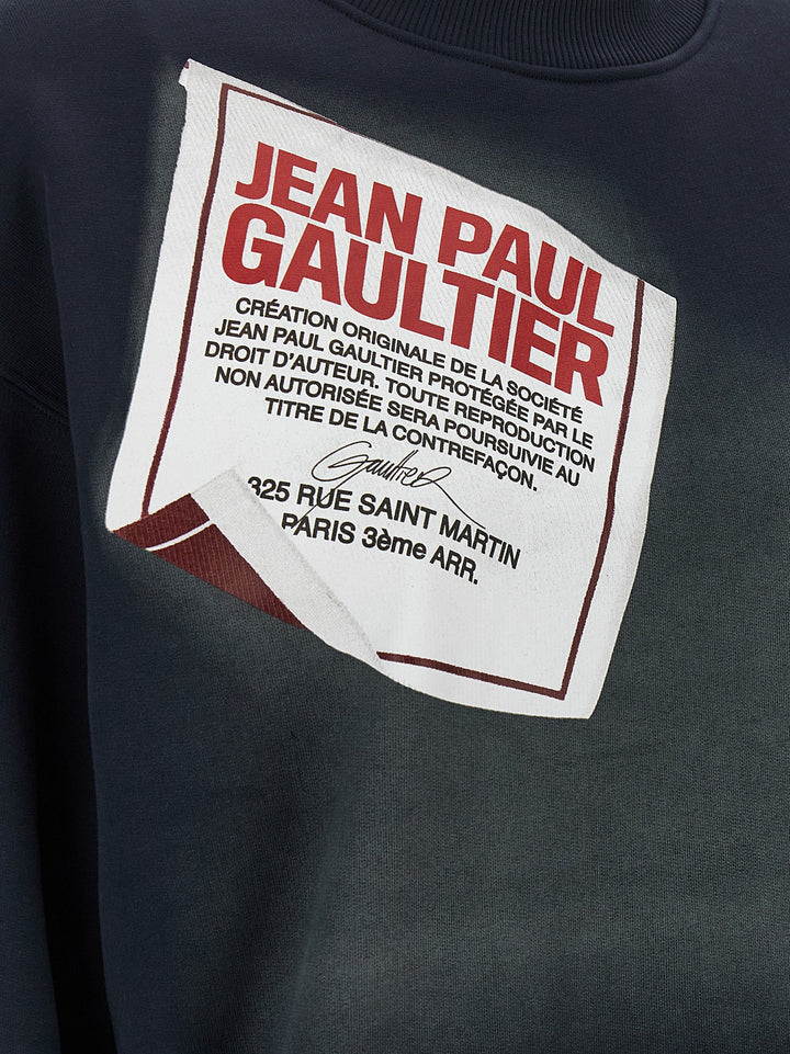 Jean Paul Gaultier The Blue Gaultier Label Sweatshirt - Blue | bf023dde3863cad74b2812095bb4660cffd7f61e