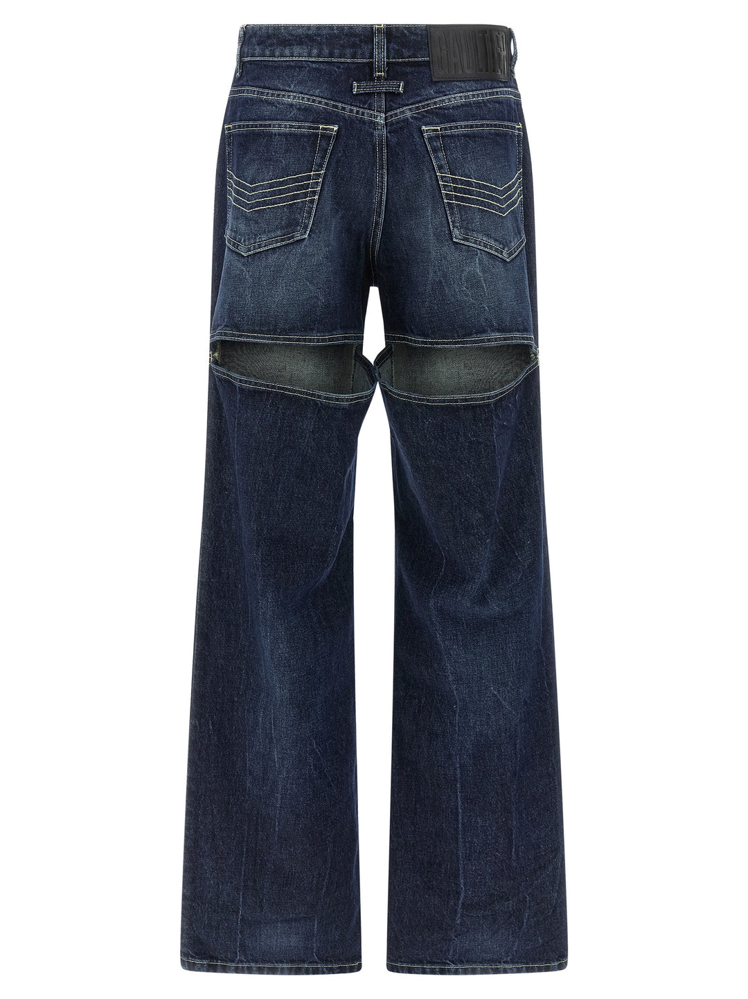 Jean Paul Gaultier The Blue Cut-Out Jeans - Blue | b35abc5efc66357c411c3ff682cf94e7ec25a0bd