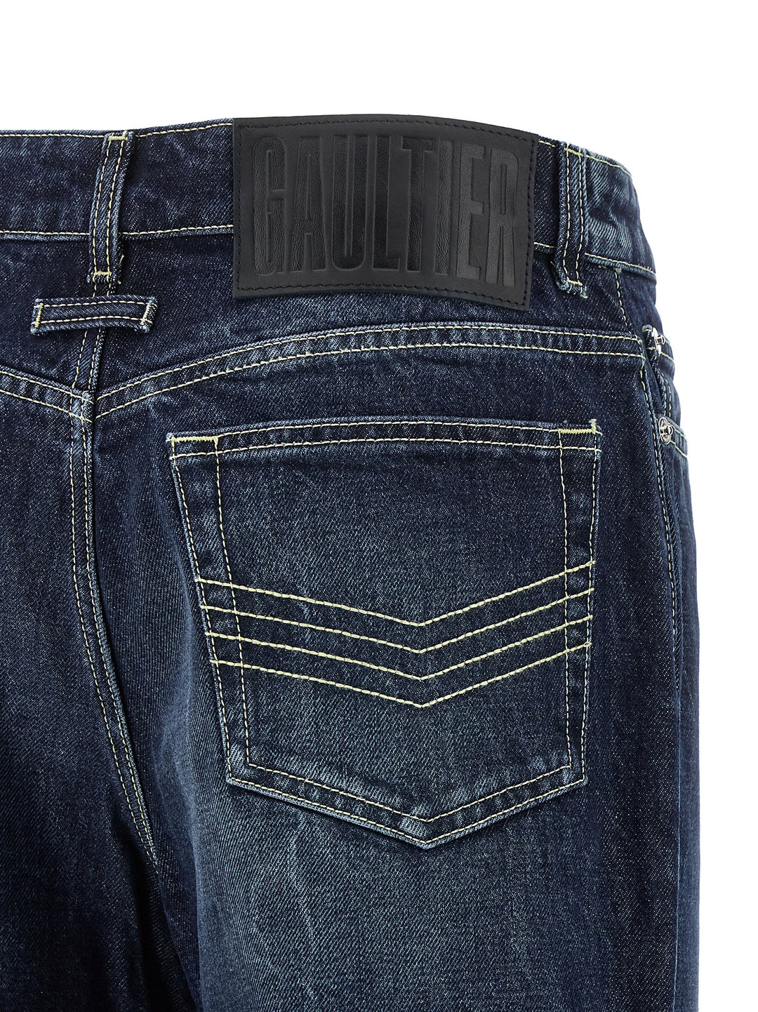 Jean Paul Gaultier The Blue Cut-Out Jeans - Blue | 9c37cc625a0bda4f61b0871ffa54551cd159b60d