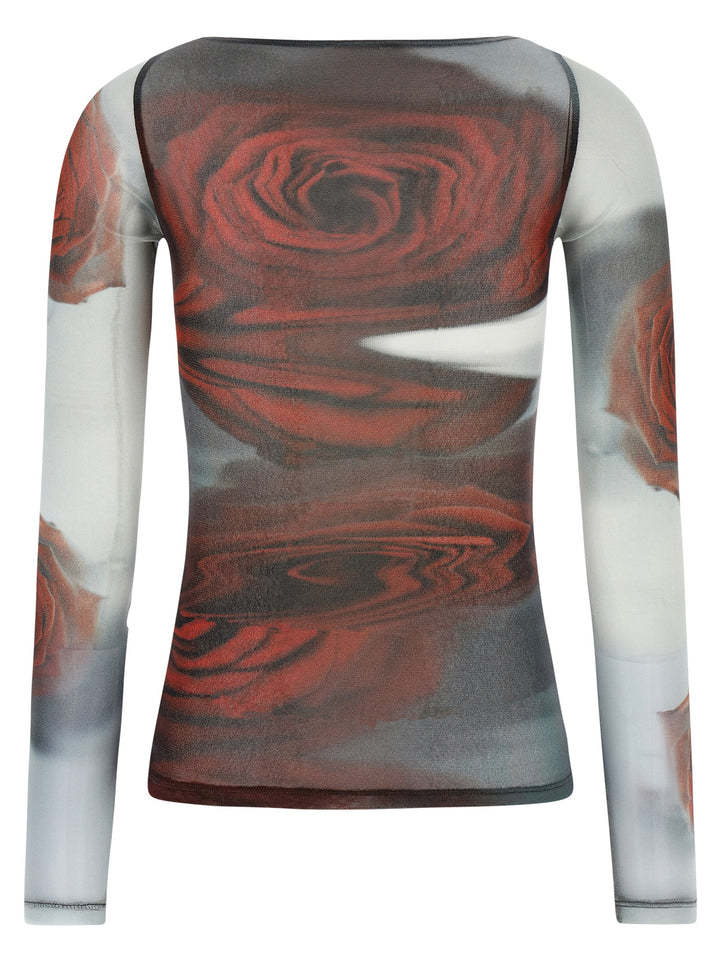 Jean Paul Gaultier The Red Blurry Roses Tops - Multicolor | 0feee741429d3c7760220933ce550361897f7042