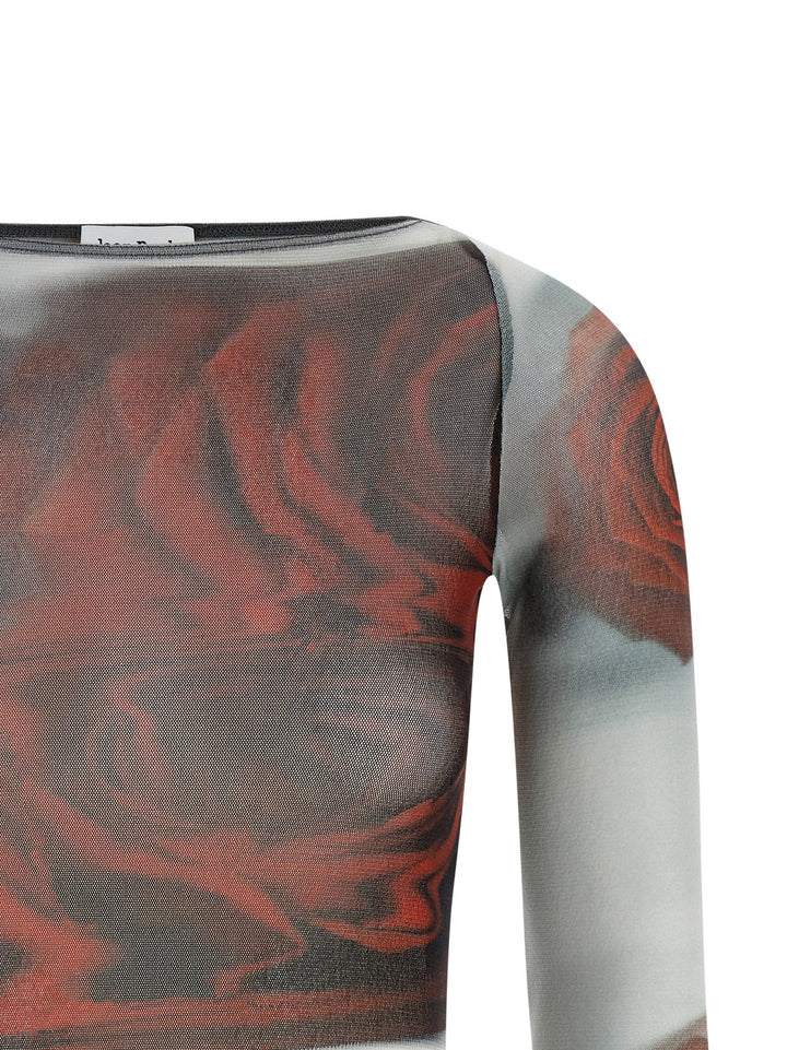 Jean Paul Gaultier The Red Blurry Roses Tops - Multicolor | b4e0ffdf98263eb6dd649fc606dcf7676b37de4f