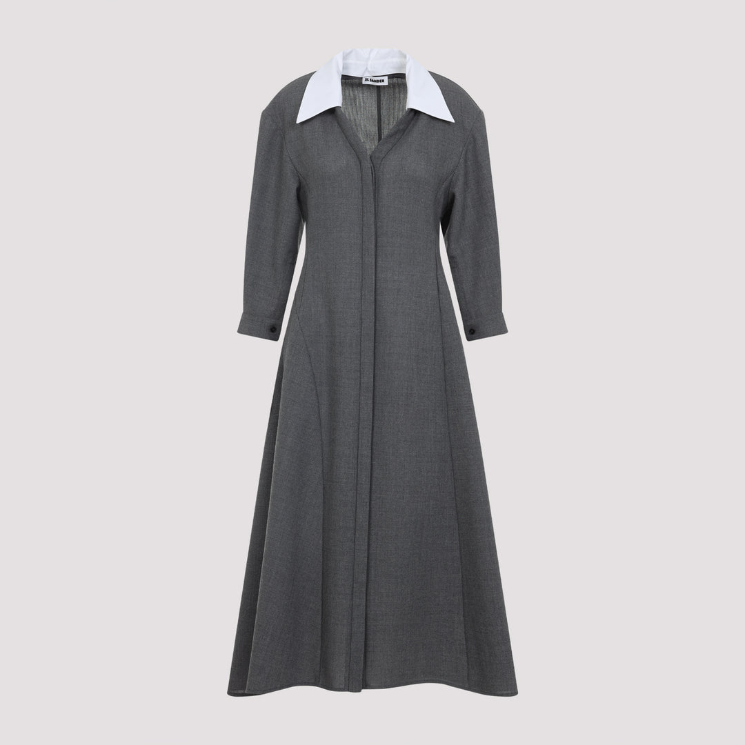 Jil Sander Midi dresses - Grey | 306485b29cde6b849b1d29884b2494eed8ed7a1a