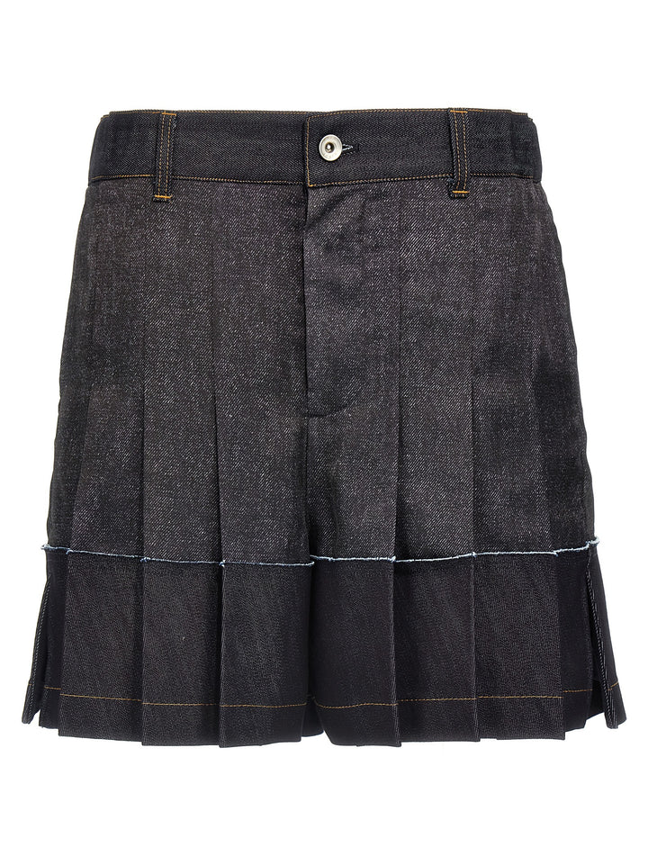 Sacai Flounced Shorts Bermuda and Short - Blue | 15e8e8dc06444f24180e2e681770ed13543c9135