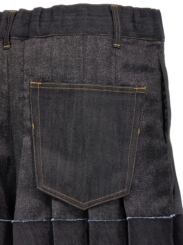 Sacai Flounced Shorts Bermuda and Short - Blue | fa2982317b94ce5f066ee061fb5ef4155c36bbed