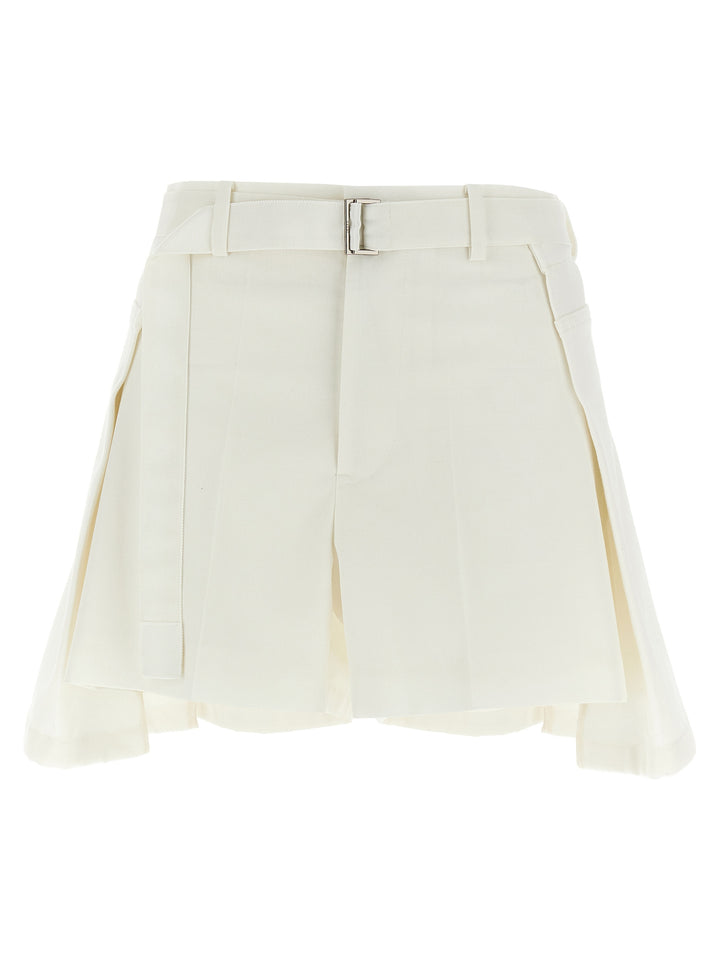 Sacai Wool Insert Shorts Bermuda and Short - White | 7c5bb031b49913e09a81079cc6848fe7e3ee3940