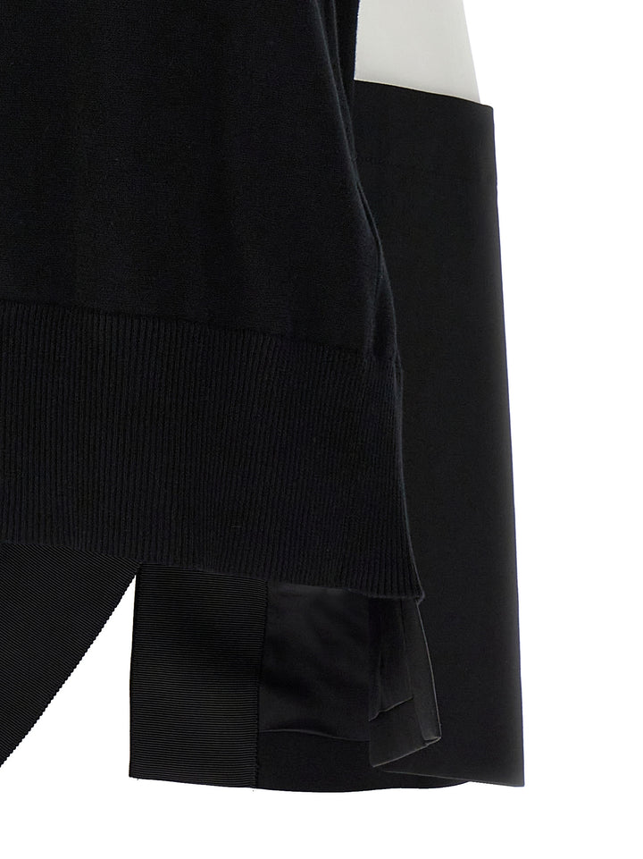 Sacai Patchwork Sweater Sweaters and Cardigans - Black | afb4719e5fc58e8cf6c522cfbac2eba8e3850fc3