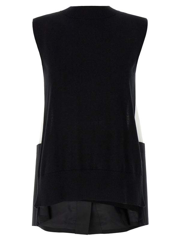 Patchwork Vest Gilet White/Black
