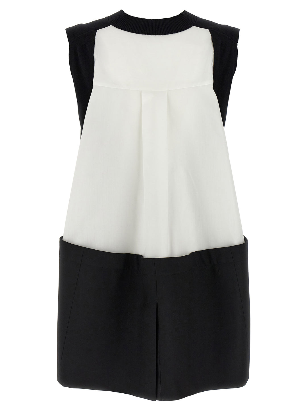 Sacai Patchwork Vest Gilet - White/Black | 60b1a932bb1ca050d4a5810a8bb5a6478619687b