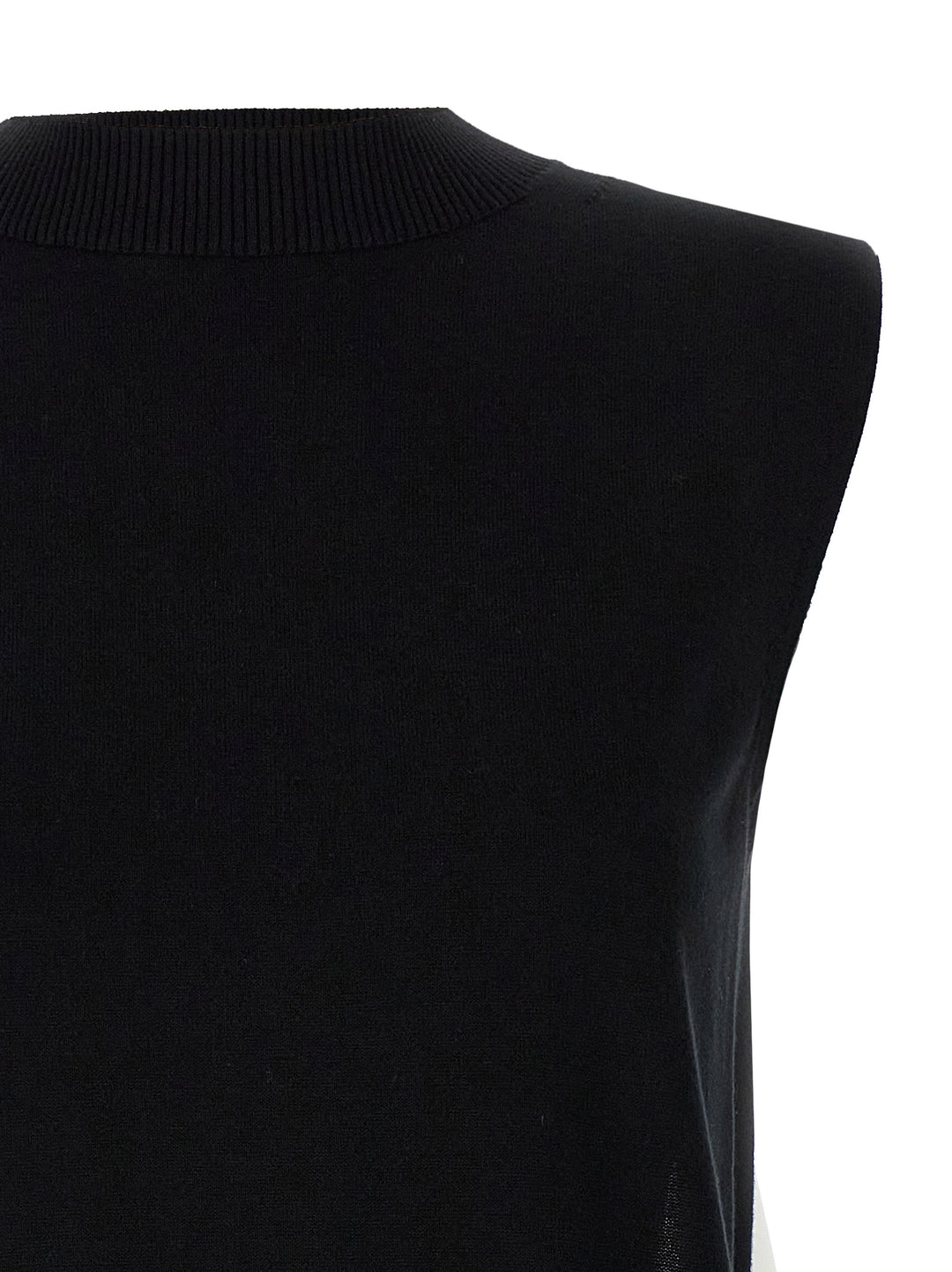 Sacai Patchwork Vest Gilet - White/Black | 21c3379660a42896dfe0e51f1b43c370b03f00ed