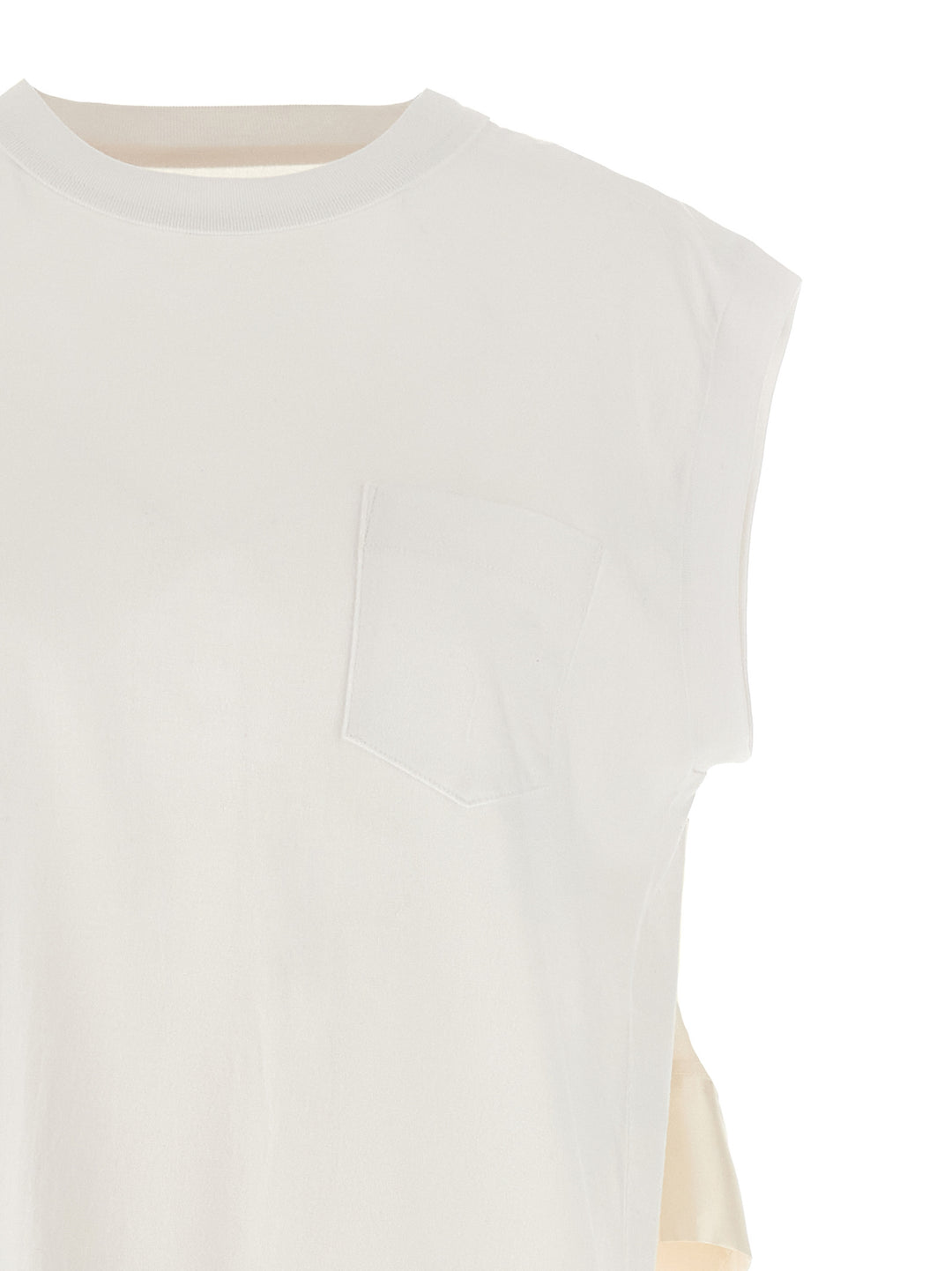 Sacai Pleated T-Shirt Dresses - White | ac1073246ea491c8e01dd7a4b453d5ff86d2b96f
