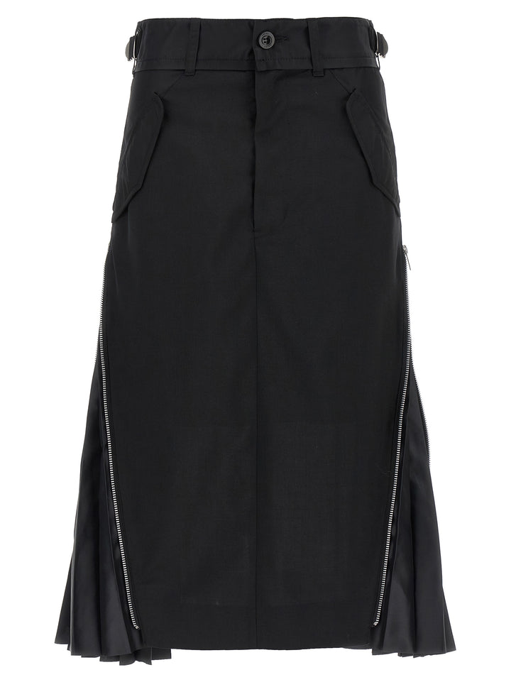 Sacai Cargo Mix Skirts - Black | ab3a9e95c38661281c6418c8e472caf71dbbe94c