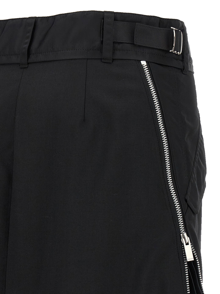 Sacai Cargo Mix Skirts - Black | e3f6ffdc4f59935bbe2af8b3d3e7e932d7c0034c