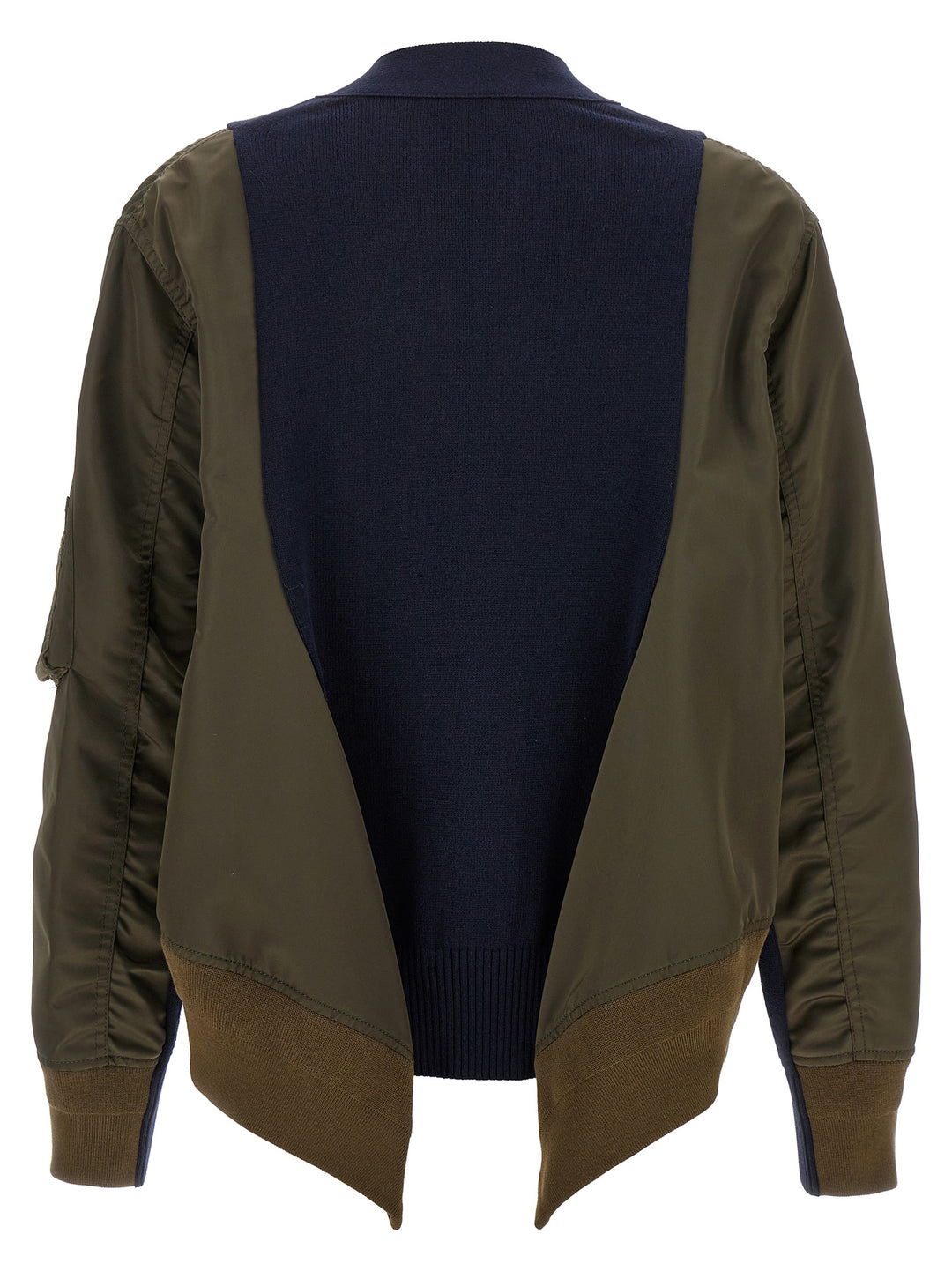 Sacai Nylon Insert Cardigan Sweaters and Cardigans - Multicolor | 6e3dd2c9e9077ea86871895eec4bd56e53d351d3