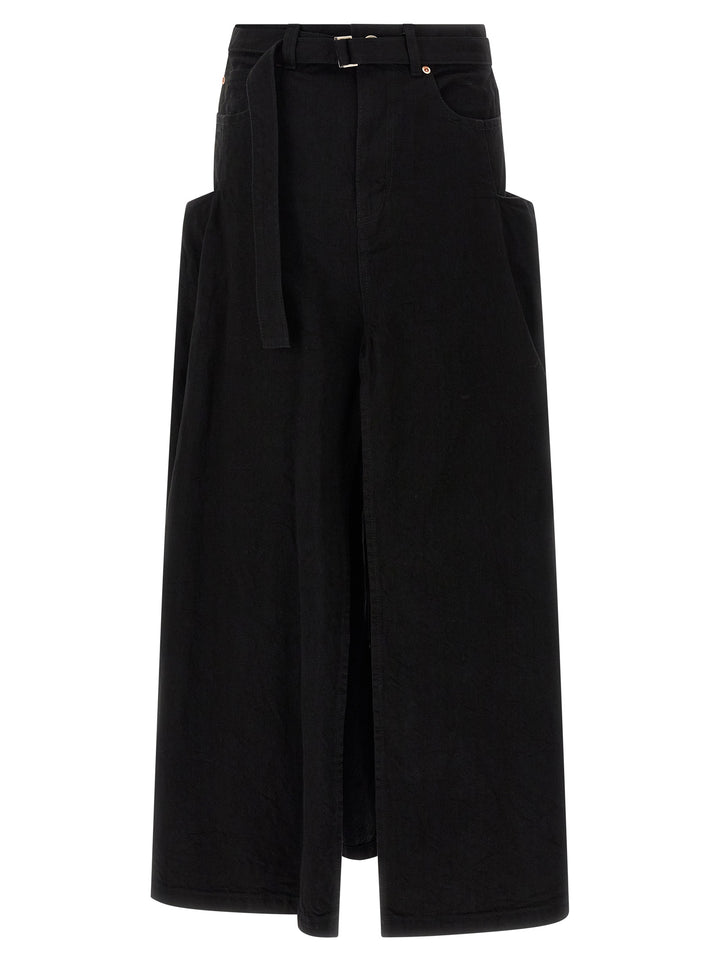 Sacai Denim Skirt Skirts - Black | d297917c7c5d4ef5452161829e9cbe1e428c68b2