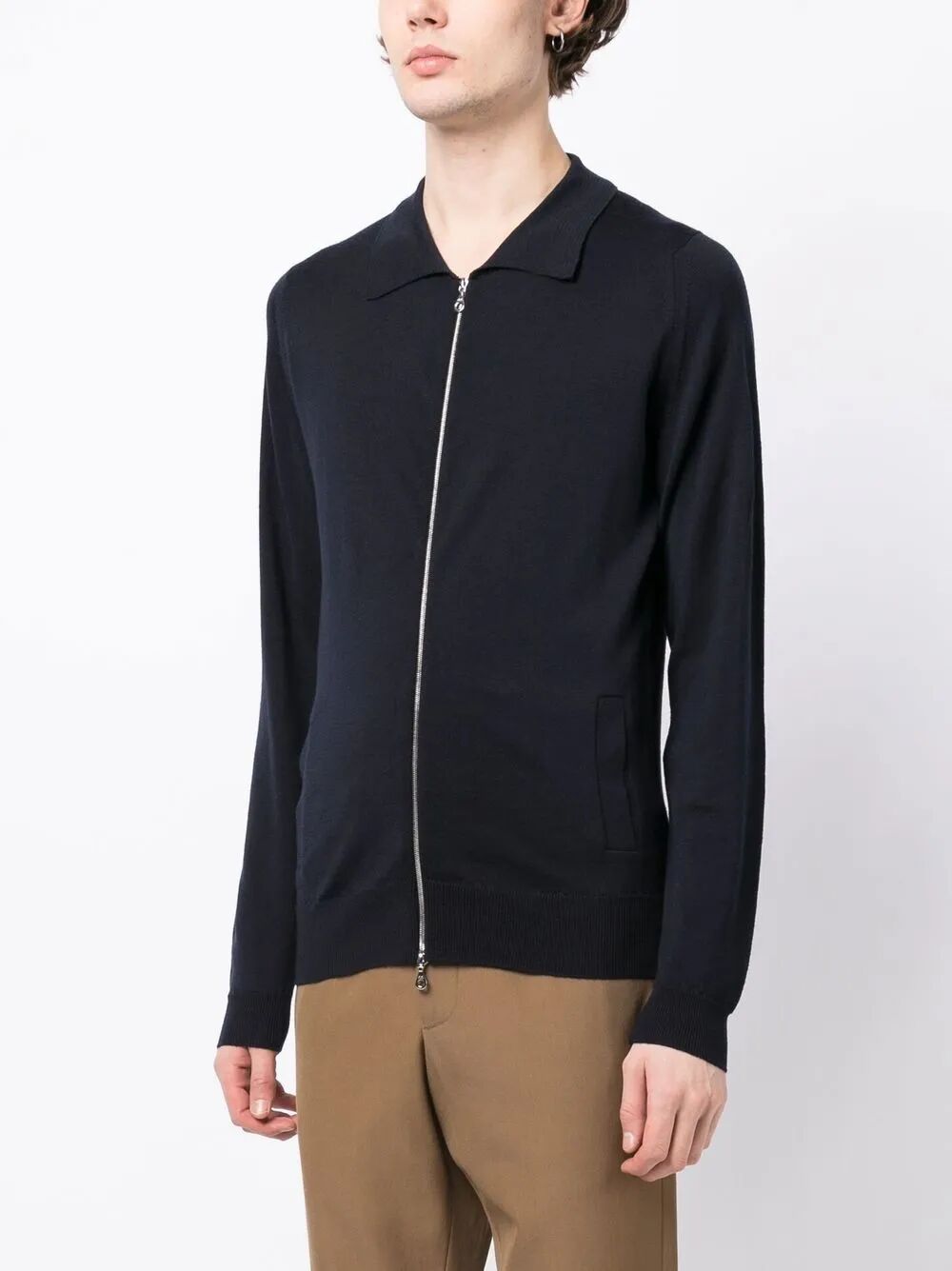 John Smedley Full zip - Blue | a72690caac8187e042de16b86f5eaa29b7b51345