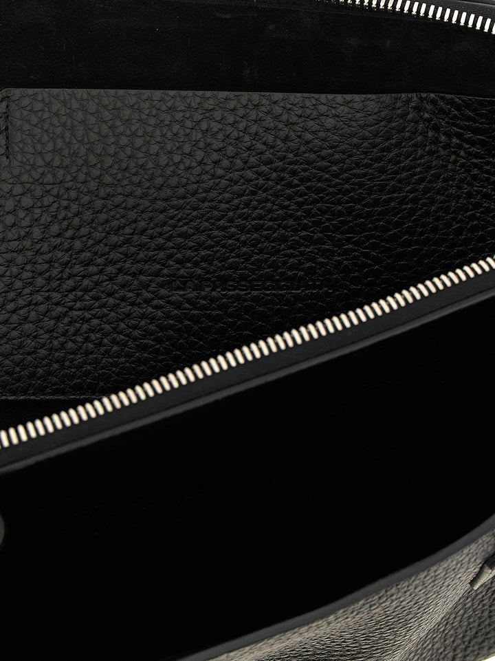 The Attico La Passeggiata Medium Shoulder Bags - Black | 403d07e58e2c714eb4acbd0e956e0d89b1d6d0e1