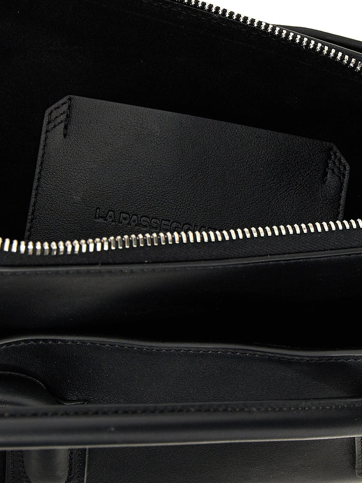 The Attico La Passeggiata Small Shoulder Bags - Black | 890a2be6a6039fc2cf323e809c599200437d902e