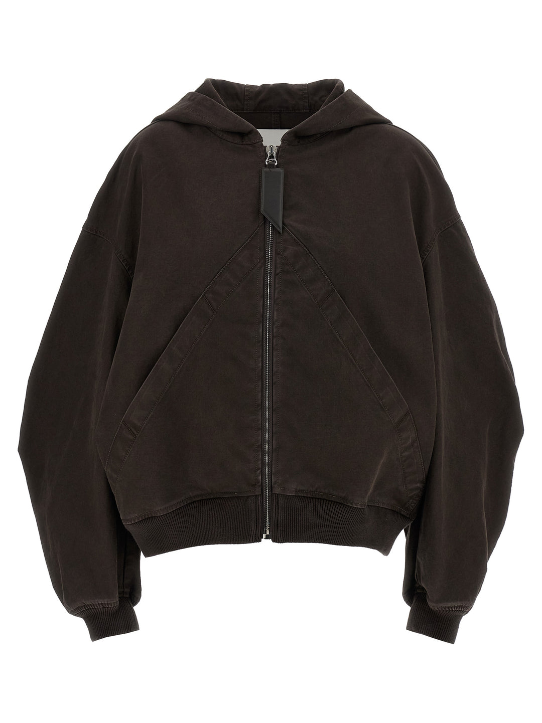 The Attico Cotton Bomber Jacket Puffer Jackets - Brown | d5f66ace53b9ba7570cf09cc68dea9f677e1dc44