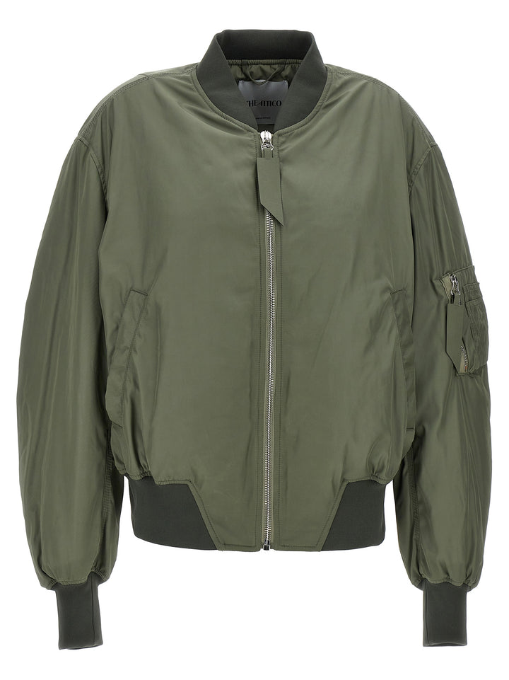 Nylon Bomber Jacket Casual Jackets, Parka Green