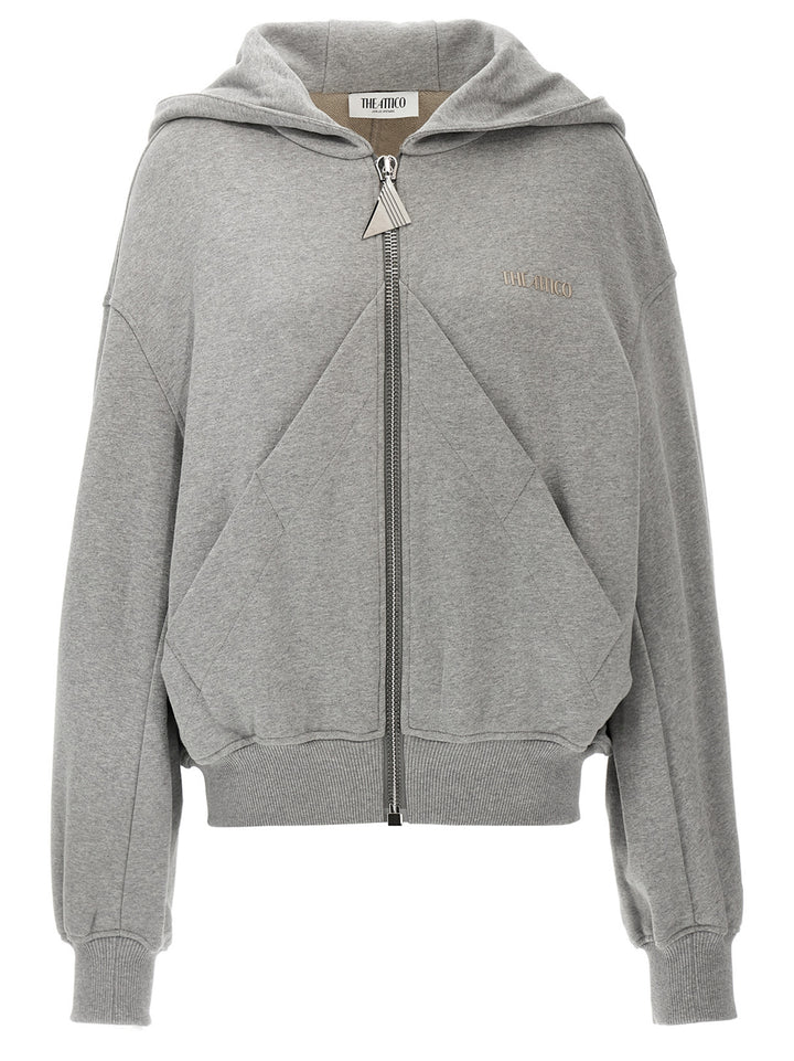 Logo Hoodie Sweatshirt Gray