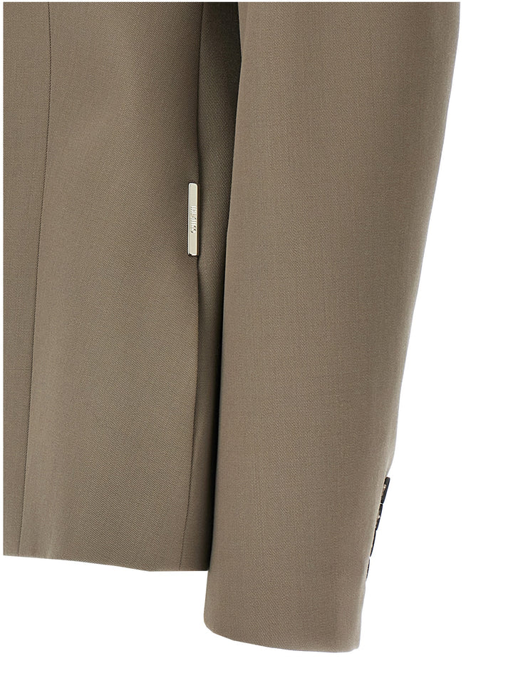 The Attico Single-Breasted Wool Blazer BlazerS - Gray | 1dc86cd18a84b2af7590652a371da6421d75ee00